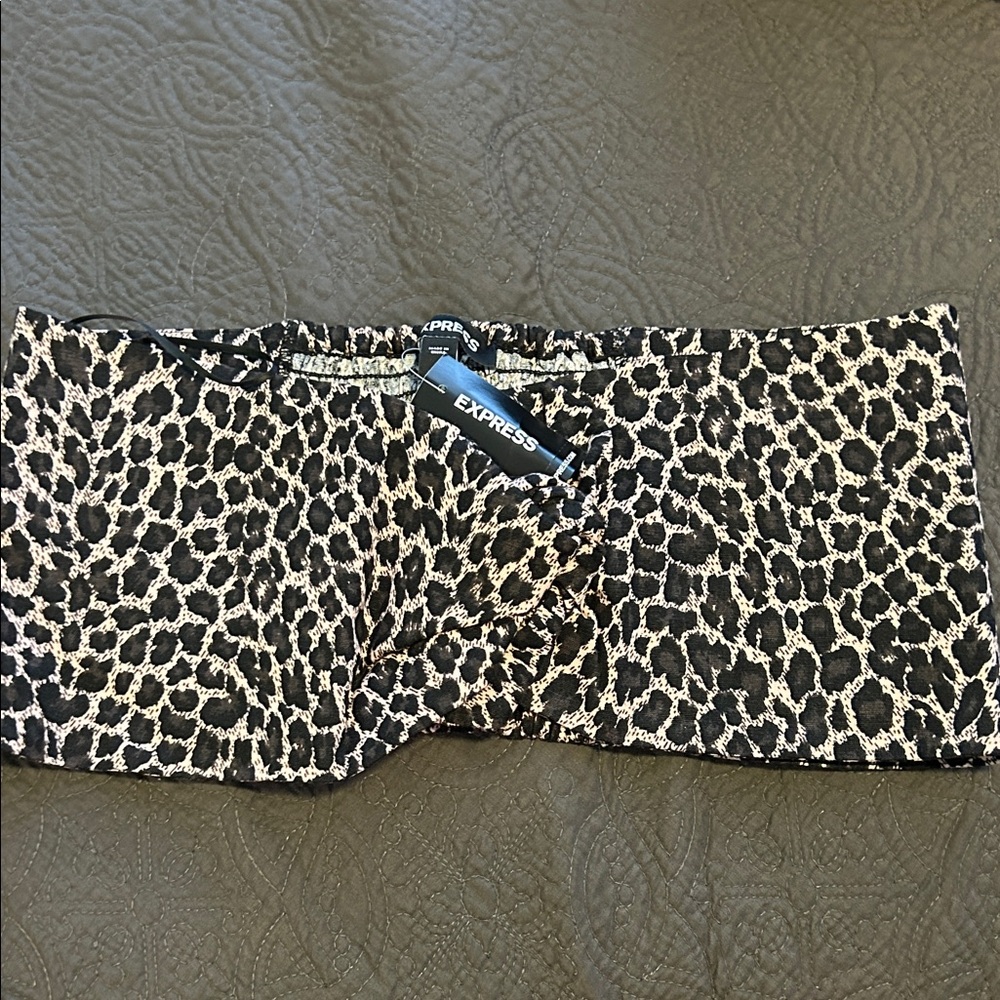 Express Leopard Print Tube Top